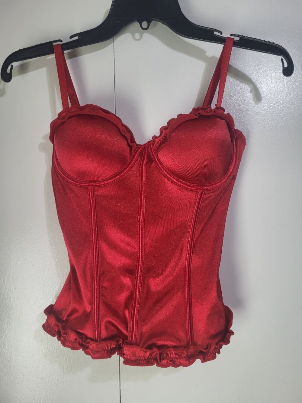 Spirit Halloween Women's Small Red Corset Goth Vamp Costume Boudoir - Picture 5 of 9